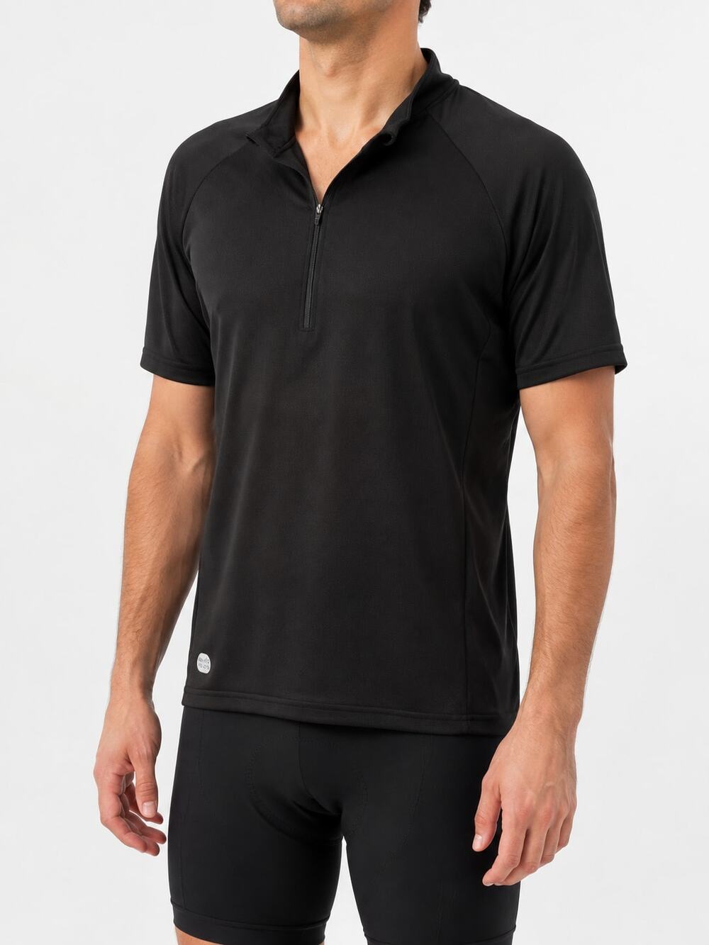 INBIKE Dry Storm Men's Black Cycling Biking Jersey 3-Pocket Short Sleeve Large